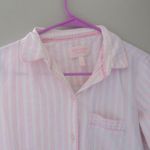 Victoria's Secret  vertical stripe sleep shirt top in pink and white size XS. Photo 1