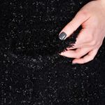 Sail To Sable | Seasonal Black Wool Tweed Skirt Fringe Red Exposed Zipper | 6 Photo 3