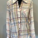 Northern Reflections Plaid Button-Up Shirt women’s small soft colors Photo 0