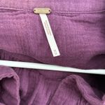 Free People Free People Changing Horizons Purple Long Sleeve Button Up Frayed Hem Blouse M Photo 2
