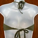 Aerie NWT Halter Voop Bikini Top Cheeky Bottom Olive Fun Green Pink XL Photo 5