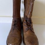 All Saints Damisi Combat Boots Womens Size 38 Brown Leather Buckle Biker Buckle Photo 7