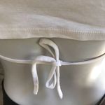 H & M Divided White Short Sleeve Crop Top with Tie Back Women's Size Small Photo 3