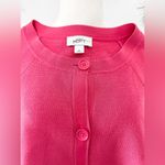 Loft  Womens Pink Short Sleeve Sweater Button Up Cardigan Small Photo 5