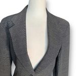 DKNY Y2K Longline Navy Textured Blazer Wool Career Office Minimalist Jacket Photo 3