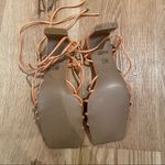 Chinese Laundry Yita Heels Tie Strap Sandals in Smooth Orange - NWOT Photo 4