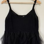 SheIn  Curve Black Tiered Tulle Midi Dress Women's 1XL Sleeveless Party Formal Photo 1