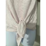 Lilla P Womens Tie Front T Shirt Top V Neck Short Sleeve Pink Small Cotton Photo 1