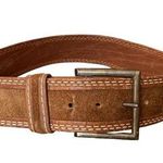 American Vintage Vintage Jeans West USA made Unisex Brown Steerhide Leather Suede Belt size 30 Photo 0