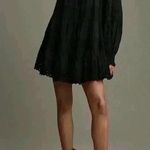 Anthropologie Maeve  Long Sleeve Black Lace Mini Dress Bohemian Baby Doll $158 Photo 0