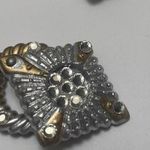 Lee Judy  Clip On Earrings Gold Tone / Silver Tone Hand Crafted Door Knocker Photo 6