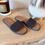 Rothy's NWT Rothy’s The Slide Sandals in Black/ Brown Size 7.5 Photo 1