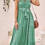 Faroro - Sleeveless Long Boho Halter Maxi Dress Photo 0