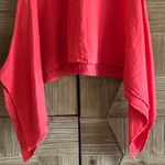 NWT Manta Del Lago Short Sleeve Dress Small Peach Boho Shark Bite Hem Orange Photo 2