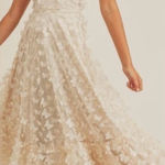 Thirty Thirty Elegant Cream Maxi Dress with Floral Accents Size XS Photo 0