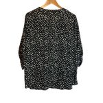 Catherines  Women Top 14/16P Black‎ Ditsy Print Minimalist Office Travel Capsule Photo 2