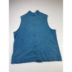 Orvis Blue Denim Sleeveless Zip-Front Dress Casual Summer Wear L Photo 4
