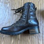 Taos Factor Quilted Leather Ankle Boots Chocolate Brown Photo 3