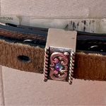 Ariat Women’s Handcrafted Brown Leather Belt Limited Edition Rhinestone Buckle Photo 13
