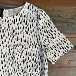 Essentiel Anrwerp Ivory & Black Exposed Back Zip & Bow Shift Dress Photo 10