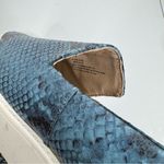 Karl Lagerfeld  Brea Blue Snakeskin Print Slip On Platform Shoes Size 6.5 Photo 6