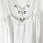 LAURA GOTTI 100% Linen White Tie Tassel Top Sleeveless Maxi Dress Size Large Photo 8