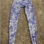 C3fit Compression Tights Sz L Purple White Floral Made In Japan Size L Photo 9