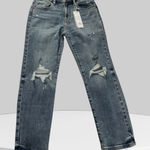 Daze Deep Dive Jeans Women's Sz 26P Shy Girl Light Blue Distressed Stretch Photo 0
