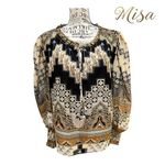 MISA Los Angeles NWT- SIENA Top in Alhambra Mosaic, size Medium Photo 0