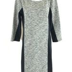Old Navy Shift Dress Marled Colorblocked 3/4 Sleeve Gray Black Size M Photo 0
