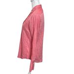 Nili Lotan Cotton Button Down Shirt Women’s Size Small Red Lightweight Long Slee Photo 3