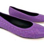 Bottega Veneta Intrecciato Woven Purple Leather Ballet Ballerina Flats EU 35 Photo 0