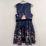 Foxiedox  Navy Floral Lace Hem Open‎ Back Sleeveless Flare Bryonia Dress MEDIUM Photo 9
