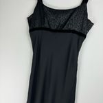 Jonathan Martin Vtg Y2K Black Slip Maxi Dress Velvet Floral Bodice Sz S/M Photo 6