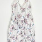 Anthropologie Maeve for  Peony Garden White Floral Print Mini Dress Size 8 NWT Photo 2