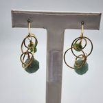 14K GF Gaspeite & Blue Stone Dangling Earrings Blue Photo 3