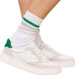 Soludos  The Roma Retro Sneakers Leather Tennis Lace Up Colorblock Kelly Green 10 Photo 0
