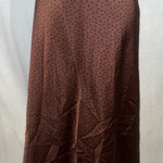 Abercrombie & Fitch satin copper and black scratch dot print midi skirt medium Photo 0