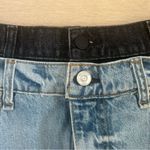 Hudson Jeans “Lulu” Denim with Black Trim Raw Hem Mini Skirt Size 25 Photo 4