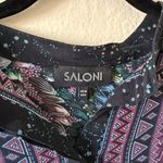 SALONI Womens US 6 100% Silk Dress Maxi Blue Purple Fall Vogue Photo 2