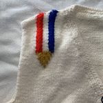 Vintage GOP political knit sweater small medium white republican hand president Photo 5