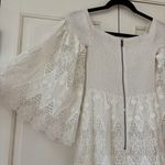 Alice + Olivia Roseline White Lace Eyelet Maxi Dress Size Small Wedding Smocked Photo 11