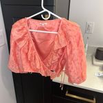 Tularosa  Hailey Wrap Top Coral Pink Photo 2