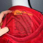 Aviator Nation  Velvet Stripe Classic Sweatshirt Relaxed Size XS Red Photo 3