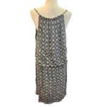 Faded Glory Boho Sleeveless Rayon Dress Black White Geometric Print Summer Casual Sundress L Photo 4