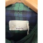 Trovata Birds Of Paradise Plaid Flannel Shirt Green Blue Checkered Cotton Large Photo 1