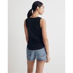 Madewell ✨ Whisper Cotton Scoopneck Tank Black Sz Medium Top✨ Photo 2