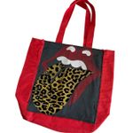 Via Penny Lane Reworked Apparel | The Rolling Stones Red Canvas Tote Bag OS Photo 0