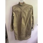 Banana Republic NWT  Shirt Dress‎ Ruffle Collar Button Down Casual Khaki Size S Photo 7
