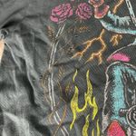 Daydreamer “Just Passing Through” Skeleton Motorcycle Distressed Tee Photo 8